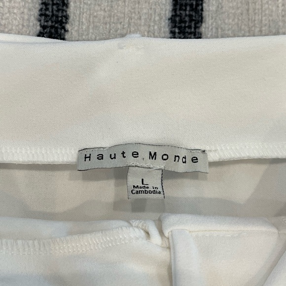 Haute Monde button down tie white wrap skirt - Picture 3 of 6